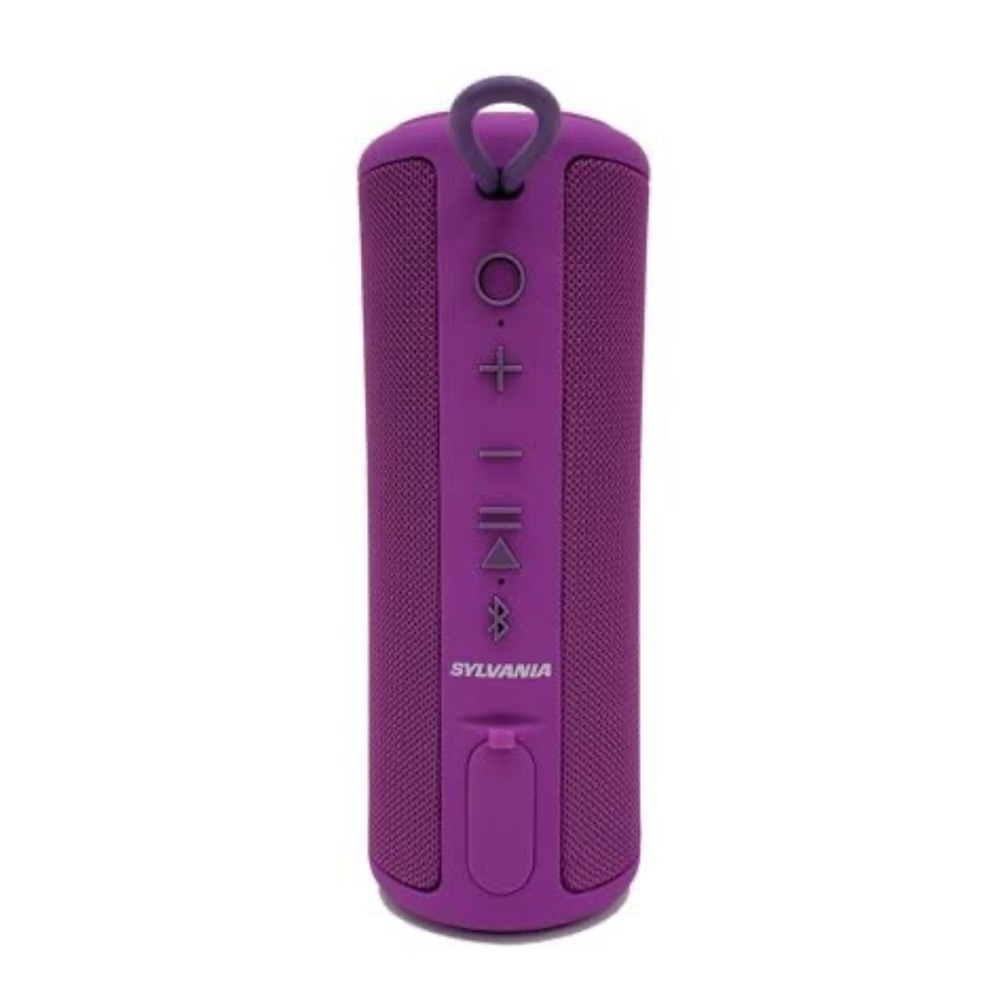 Sylvania 8" Premium Rugged 360 Sound Water Resistant Bluetooth Speaker,Purple